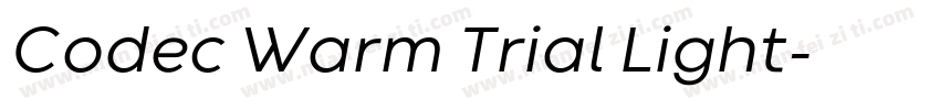 Codec Warm Trial Light字体转换
